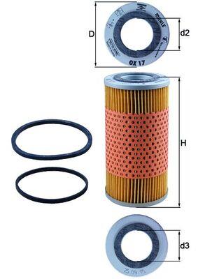 MAHLE ORIGINAL OX 17D Číslo výrobce: 72554913. EAN: 4009026003312.