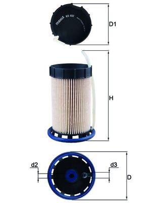 MAHLE ORIGINAL KX 492 Číslo výrobce: 72444243. EAN: 4009026972076.