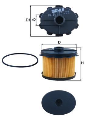 MAHLE ORIGINAL KX 84D Číslo výrobce: 72555203. EAN: 4009026081273.