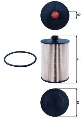 MAHLE ORIGINAL KX 217D Číslo výrobce: 70351685. EAN: 4009026511732.