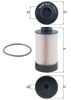MAHLE ORIGINAL KX 340D Číslo výrobce: 70566558. EAN: 4009026885055.