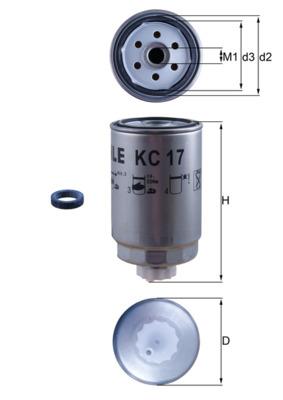 MAHLE ORIGINAL KC 17D Číslo výrobce: 70525830. EAN: 4009026749982.