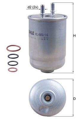 MAHLE ORIGINAL KL 485/16D Číslo výrobce: 72375029. EAN: 4009026939895.