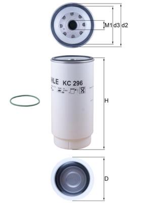 MAHLE ORIGINAL KC 296D Číslo výrobce: 70537707. EAN: 4009026833810.