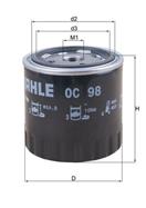 MAHLE ORIGINAL OC 98