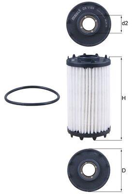 MAHLE ORIGINAL OX 1184D Číslo výrobce: 72480307. EAN: 4057635010115.