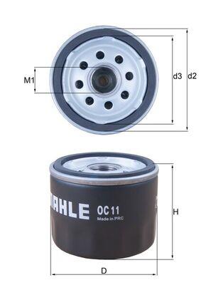 MAHLE ORIGINAL OC 11 Číslo výrobce: 72014116. EAN: 4009026002513.
