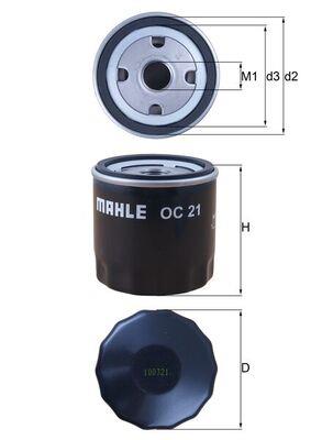 MAHLE ORIGINAL OC 21 Číslo výrobce: 72014397. EAN: 4009026000014.