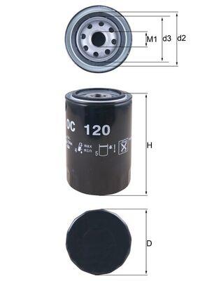 MAHLE ORIGINAL OC 120 Číslo výrobce: 77640840. EAN: 4009026008188.