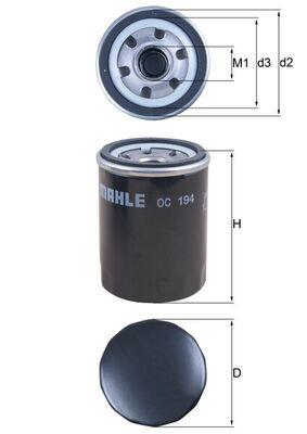 MAHLE ORIGINAL OC 194 Číslo výrobce: 78636318. EAN: 4009026015698.