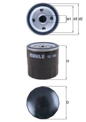 MAHLE ORIGINAL OC 242 Číslo výrobce: 78791048. EAN: 4009026038697.