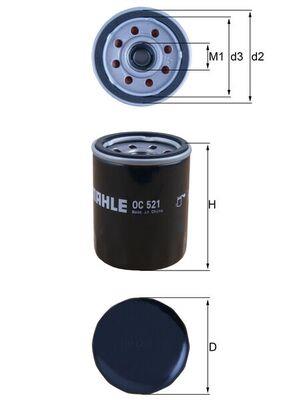 MAHLE ORIGINAL OC 521 Číslo výrobce: 76832935. EAN: 4009026507506.