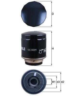 MAHLE ORIGINAL OC 593/4 Číslo výrobce: 70388052. EAN: 4009026727836.