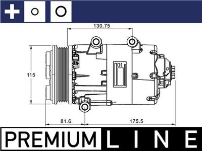 MAHLE ORIGINAL ACP 1331 000P Číslo výrobce: 351334051. EAN: 4057635038843.