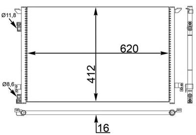 MAHLE ORIGINAL AC 411 000S Číslo výrobce: 351302594. EAN: 4057635022521.