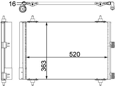MAHLE ORIGINAL AC 447 000P Číslo výrobce: 351303371. EAN: 4057635023047.
