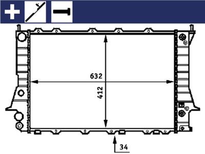 MAHLE ORIGINAL CR 413 000S Číslo výrobce: 376715081. EAN: 4057635084901.
