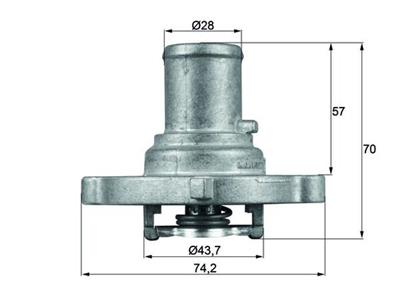MAHLE ORIGINAL TI 122 87D Číslo výrobce: 70808582. EAN: 4250192994946.