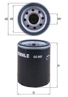 MAHLE ORIGINAL OC 602 Číslo výrobce: 70366152. EAN: 4009026601785.