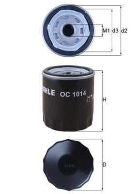 MAHLE ORIGINAL OC 1014 Číslo výrobce: 70582182. EAN: 4009026887561.