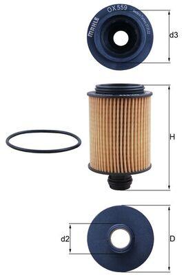 MAHLE ORIGINAL OX 559D Číslo výrobce: 70387358. EAN: 4009026724583.