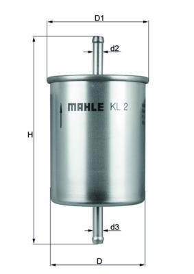 MAHLE ORIGINAL KL 2 Číslo výrobce: 76557755. EAN: 4009026306420.