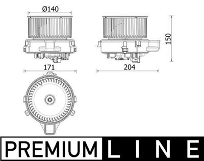 MAHLE ORIGINAL AB 284 000P Číslo výrobce: 8EW 351 151-171. EAN: 4057635131919.