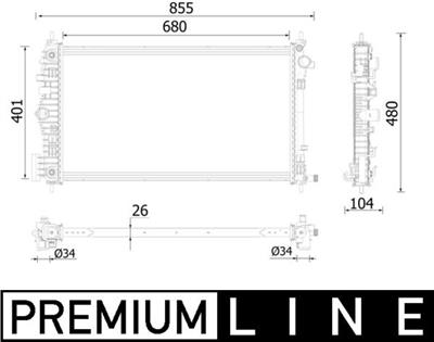 MAHLE ORIGINAL CR 2225 000P Číslo výrobce: 8MK 376 900-521. EAN: 4057635128711.