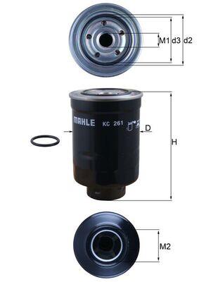 MAHLE ORIGINAL KC 261D Číslo výrobce: 72392354. EAN: 4009026953303.