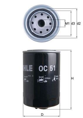 MAHLE ORIGINAL OC 51 Číslo výrobce: 77844681. EAN: 4009026028940.
