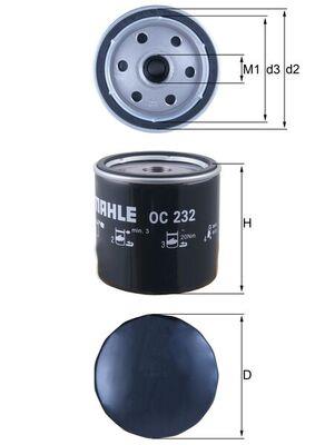 MAHLE ORIGINAL OC 232 Číslo výrobce: 79641747. EAN: 4009026069219.