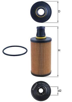 MAHLE ORIGINAL OX 1338D Číslo výrobce: 72534835. EAN: 4057635210546.