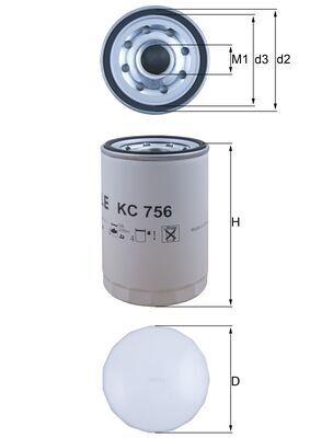 MAHLE ORIGINAL KC 756 Číslo výrobce: 72558402. EAN: 4057635223331.