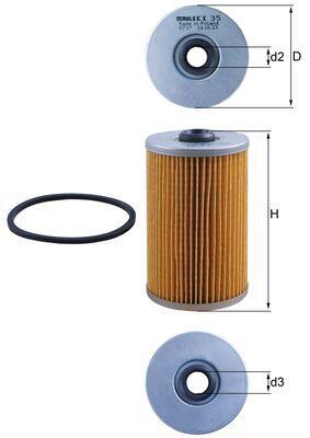 MAHLE ORIGINAL KX 35 Číslo výrobce: 72008969. EAN: 4009026000601.