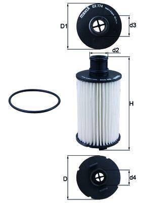 MAHLE ORIGINAL OX 774D Číslo výrobce: 70527266. EAN: 4009026750452.