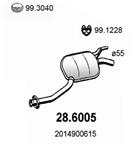 ASSO 28.6005 - Stredný tlmič výfuku