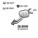 ASSO 28.6040 - Stredný tlmič výfuku