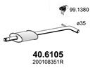 ASSO 40.6105 - Stredný tlmič výfuku