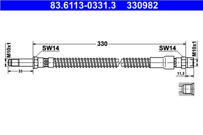 ATE 83.6113-0331.3 Číslo výrobce: 330982. EAN: 4006633332118.