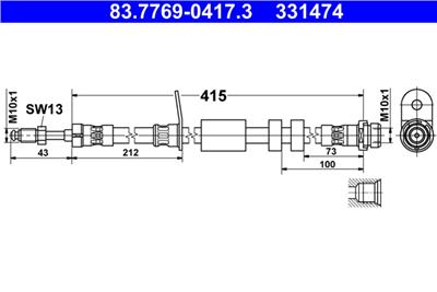 ATE 83.7769-0417.3 Číslo výrobce: 331474. EAN: 4006633425087.