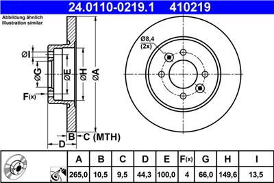 ATE 24.0110-0219.1 Číslo výrobce: 410219. EAN: 4006633290951.
