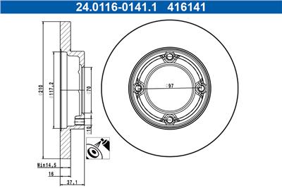 ATE 24.0116-0141.1 Číslo výrobce: 416141.