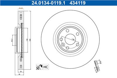 ATE 24.0134-0119.1 Číslo výrobce: 434119.