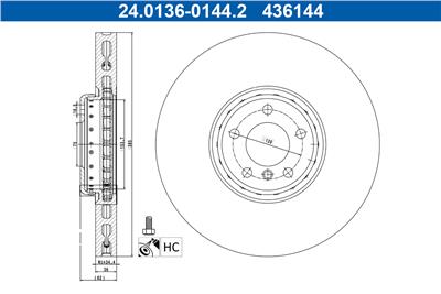 ATE 24.0136-0144.2 Číslo výrobce: 436144.