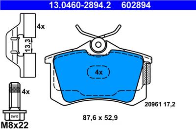 ATE 13.0460-2894.2 Číslo výrobce: 602894. EAN: 4006633201643.