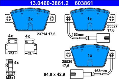 ATE 13.0460-3861.2 Číslo výrobce: 603861. EAN: 4006633376525.
