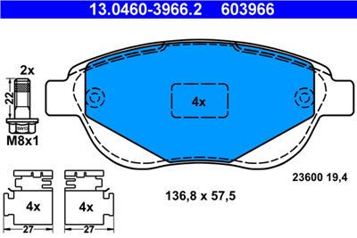 ATE 13.0460-3966.2 Číslo výrobce: 603966. EAN: 4006633073608.