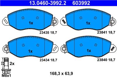ATE 13.0460-3992.2 Číslo výrobce: 603992. EAN: 4006633103329.