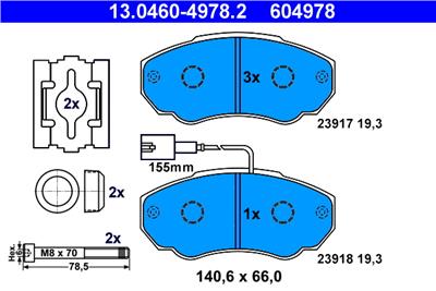 ATE 13.0460-4978.2 Číslo výrobce: 604978. EAN: 4006633093736.