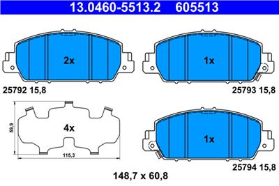 ATE 13.0460-5513.2 Číslo výrobce: 605513. EAN: 4006633477888.